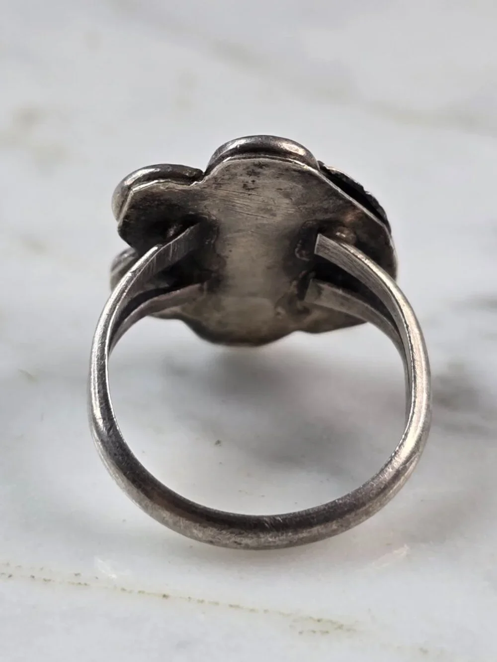 Womens Vintage Estate Sterling Silver Southwestern Style Ring 4.6g E624